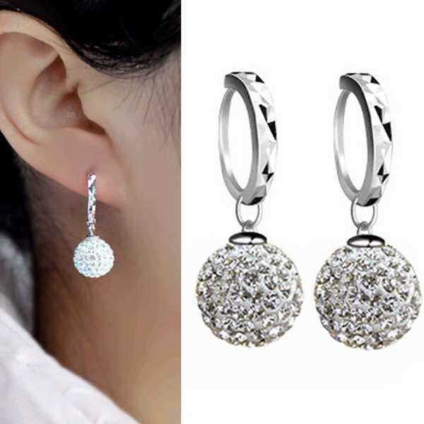 Silver-Plated-Zircon-Ball-Dangle-Drop-Hoop-Earrings-Women-Jewelry-1016990