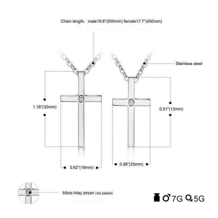 Silver-Smooth-Simple-Cross-O-Shape-Necklace-Chain-Couple-Gifts-For-Women-Men-1122768