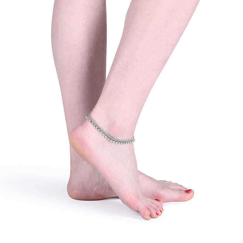 Simple-Style-Womens-Luxury-Silver-Multilayer-Rhinestone-Anklet-Jewelry-Gift-1182535