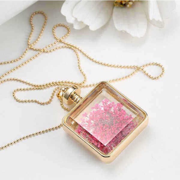 Square-Glass-Bottle-Real-Dry-Flower-Pendant-Necklace-For-Women-993166