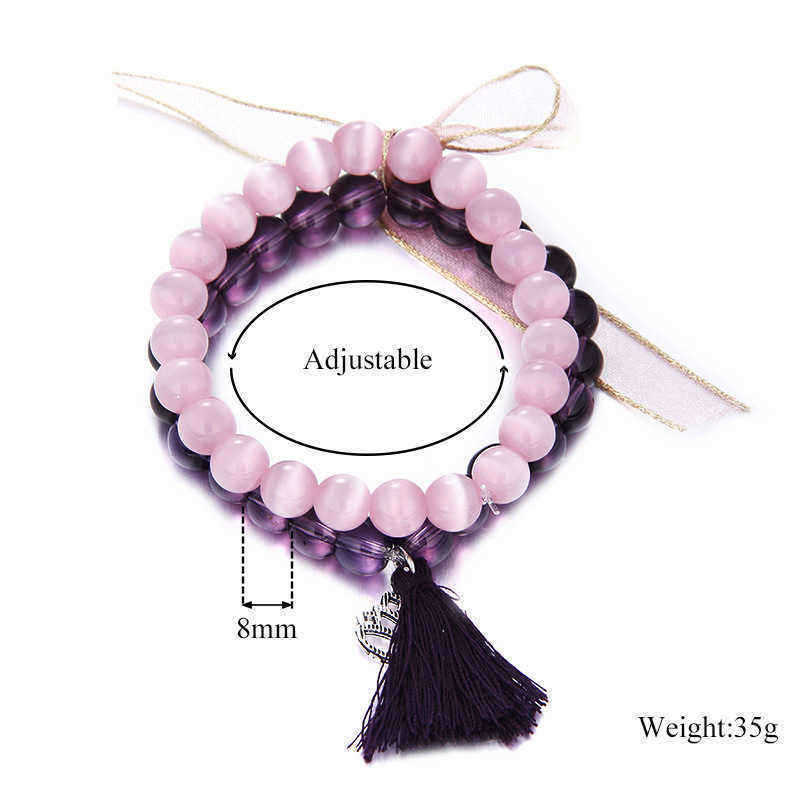 Sweet-Amethyst-Crystal-Opal-Beads-Heart-Tassels-Elegant-Two-layer-Bracelet-Women-Jewelry-1217951