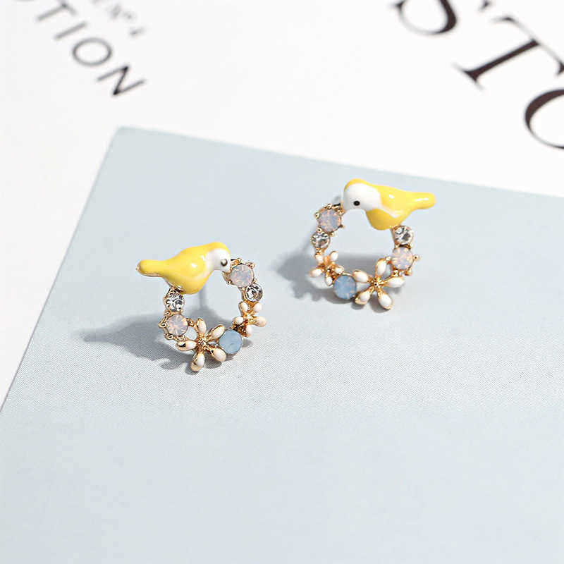 Sweet-Ear-Stud-Earring-Coloful-Flower-Birds-Teapot-Asymmetric-Earrings-Ethnic-Jewelry-for-Women-1329405