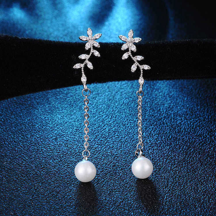 Temperament-Flowers-Pearl-Earrings-Long-Zircon-925-Silver-Hypoallergenic-Ear-Drop-jewelry-1262256