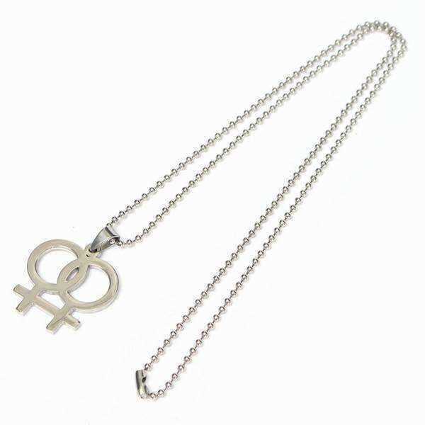 Titanium-Steel-Lesbian-Gay-Pride-Double-Female-Symbol-Pendant-Necklace-989540