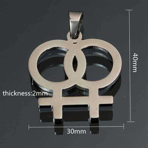 Titanium-Steel-Lesbian-Gay-Pride-Double-Female-Symbol-Pendant-Necklace-989540