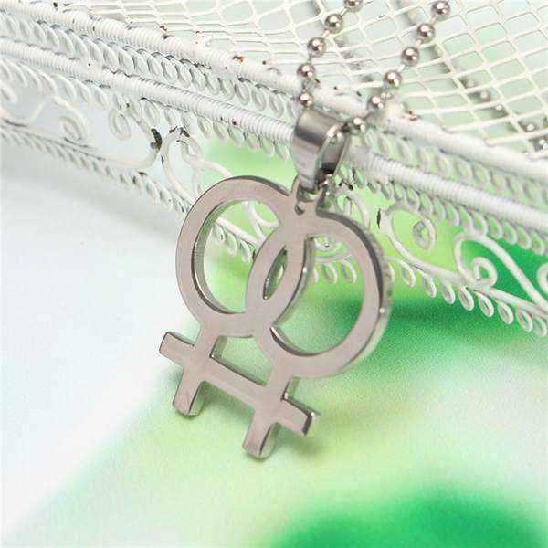 Titanium-Steel-Lesbian-Gay-Pride-Double-Female-Symbol-Pendant-Necklace-989540