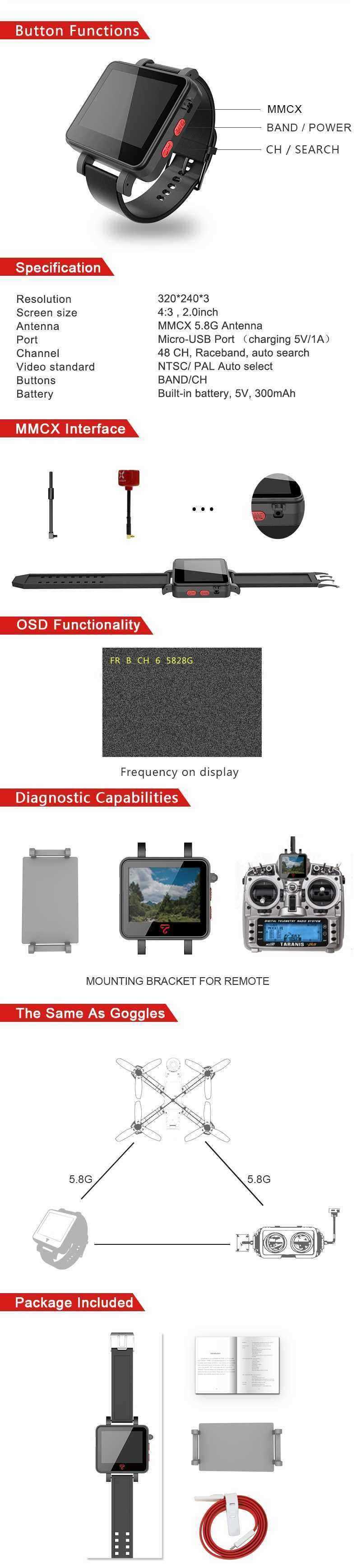 Topsky-2-Inch-58Ghz-48CH-FPV-Watch-Monitor-Receiver-OSD-Built-in-Battery-MMCX-for-RC-Drone-1384767