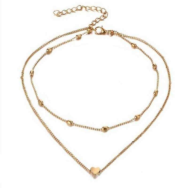 Trendy-Double-layered-Heart-Anklet-Peach-Heart-Beach-Anklet-1491209