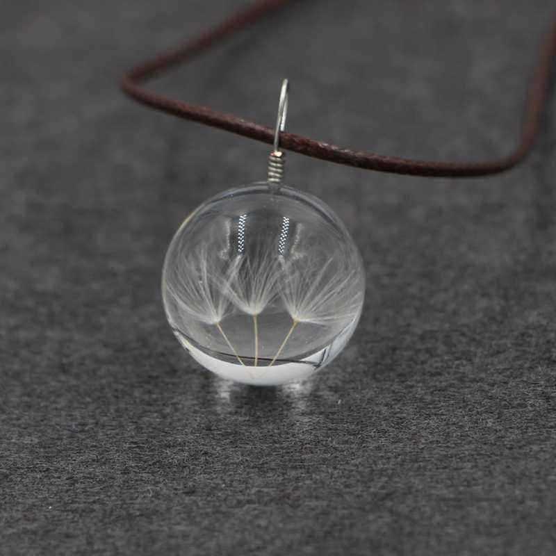 Trendy-Glass-Dried-Flower-Ball-Dandelion-Pendant-Leather-Chain-Women-Necklace-1222403