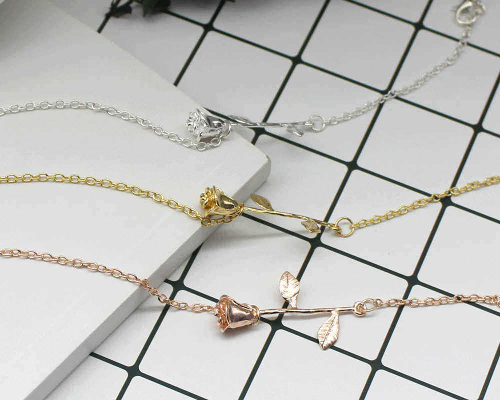 Trendy-Rose-Gold-Silver-Plated-Flower-Chain-Bracelets-for-Women-1272030