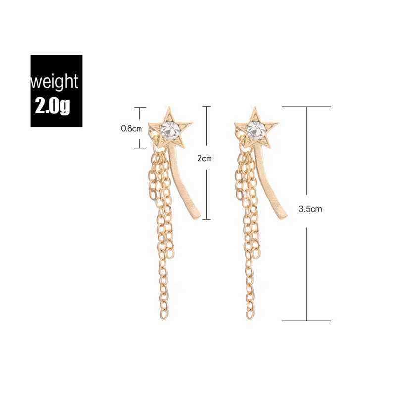 Trendy-Star-Magic-Wand-Ear-Stud-Diamond-Gold-Shimmer-Earring-For-Women-1422576