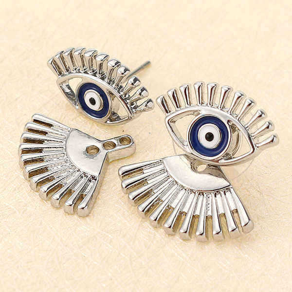 Trendy-Statement-Eye-Eyelash-Ear-Stud-Earrings-Silver-Rose-Gold-Plated-1232327