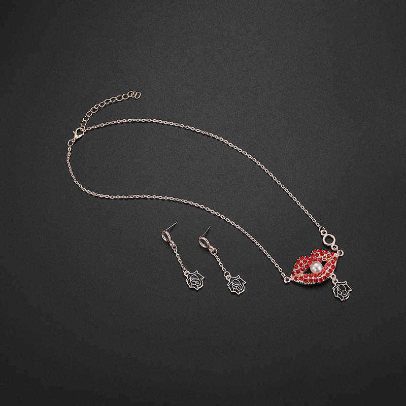 Trendy-Women-Party-Jewelry-Set-Punk-Red-Rhinestone-Red-Lip-Pearl-Necklaces-Black-Rose-Earrings-Gift-1288050