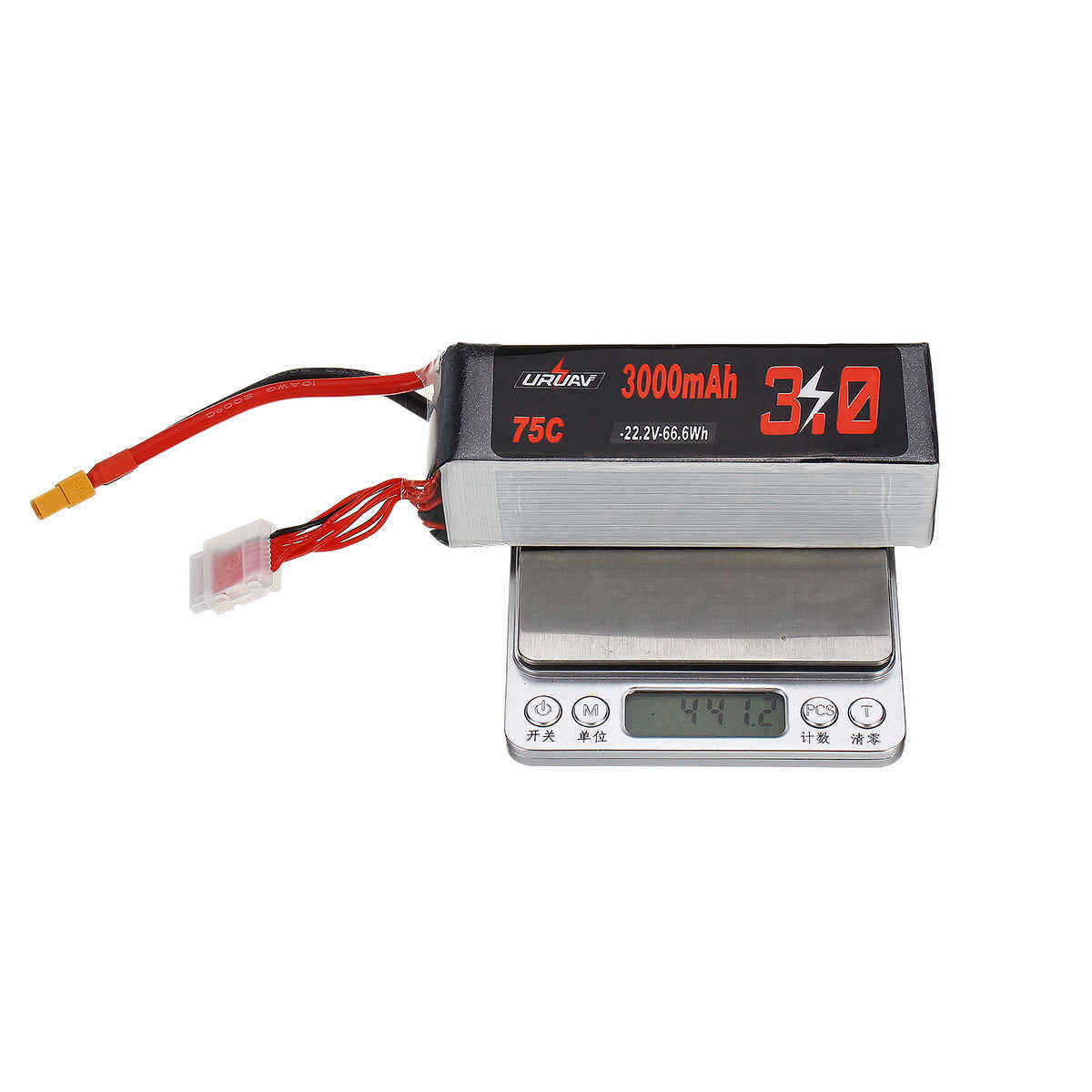 URUAV-222V-3000mAh-75C-6S-Lipo-Battery-XT60-Plug-for-RC-Racing-Drone-1547139