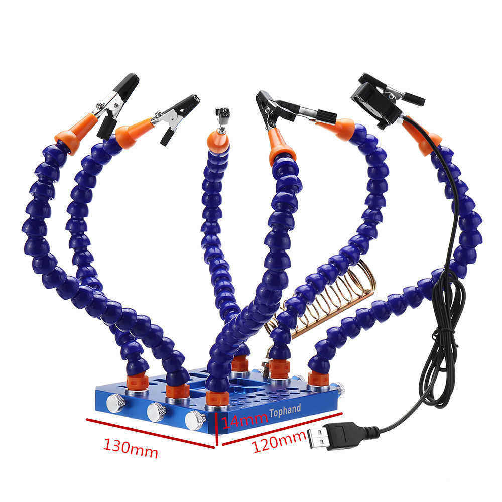 URUAV-Tophand-Six-Arm-Soldering-Station-Multi-functional-Tool-w-USB-Fan-XT30-XT60-Plug-Pad-for-RC-Dr-1542887