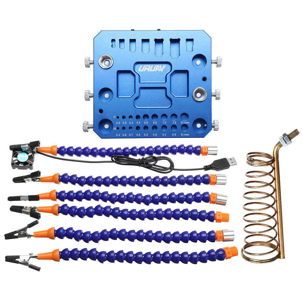 URUAV-Tophand-Six-Arm-Soldering-Station-Multi-functional-Tool-w-USB-Fan-XT30-XT60-Plug-Pad-for-RC-Dr-1542887