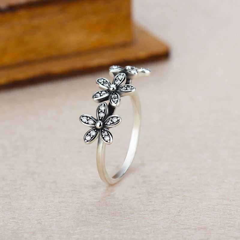 Vintage-925-Sterling-Silver-Three-Flowers-Crystal-Ring-Women-Jewelry-1052783