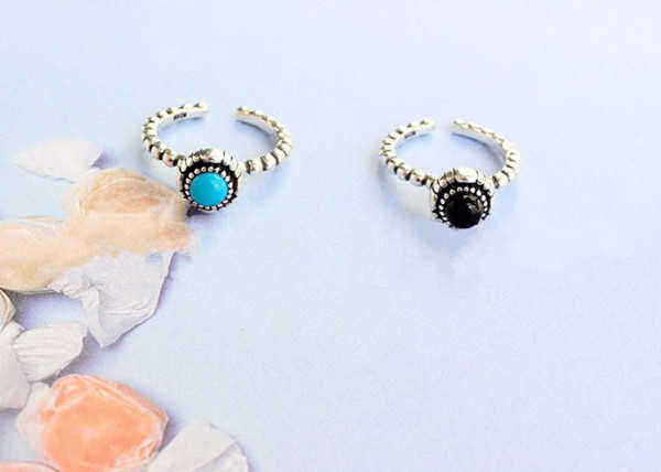 Vintage-Black-Onyx-Blue-Turquoise-Opening-Ring-For-Women-1035477