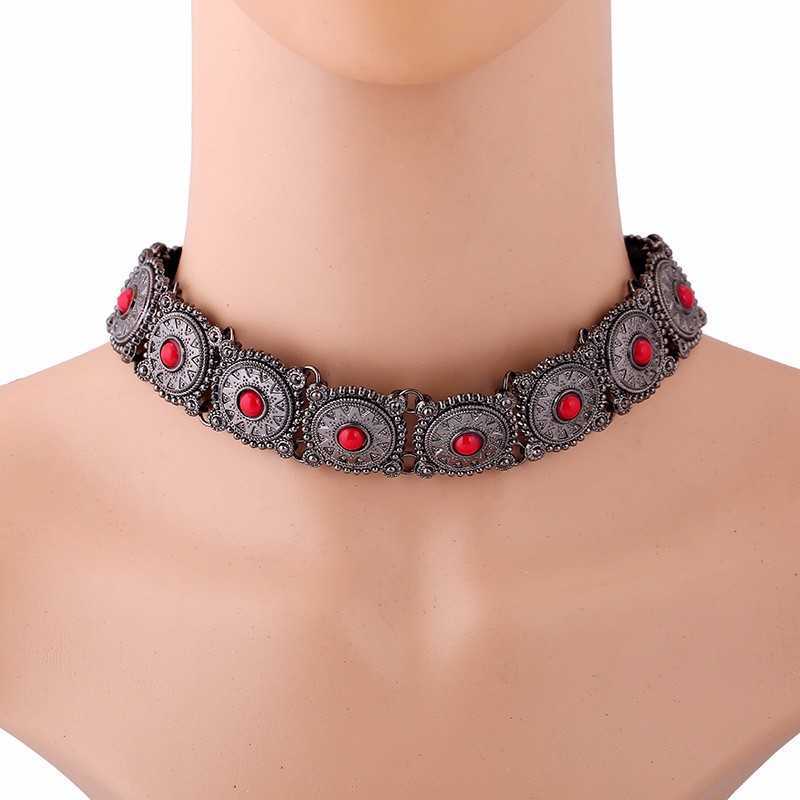 Vintage-Carved-Flower-Turquoise-Choker-Necklace-1062671