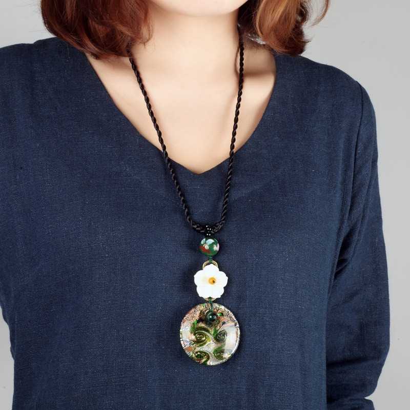 Vintage-Colored-Glass-Necklace-Long-Style-Flower-Necklace-For-Women-1419284