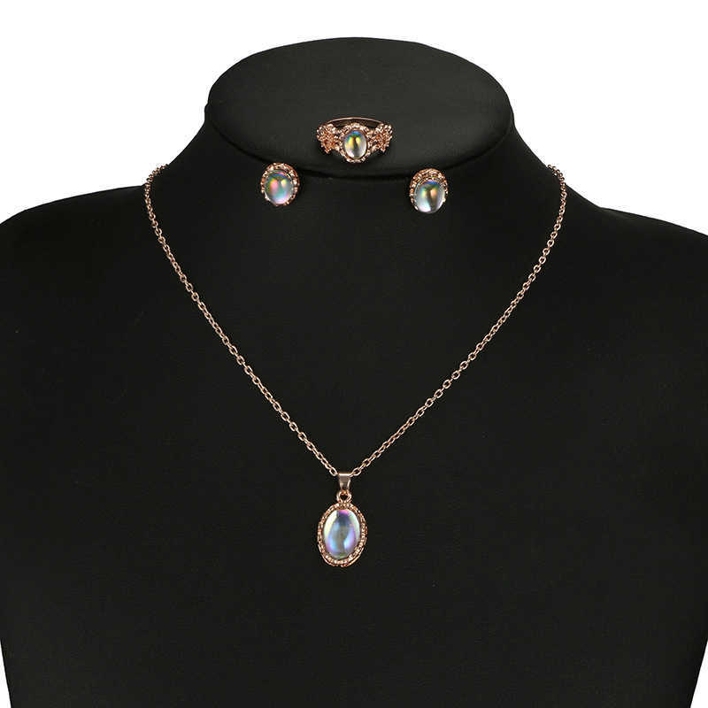Vintage-Colorful-Artifical-Gem-Geometric-Pendant-Necklace-Earrings-Rings-For-Women-Jewelry-Set-1368467