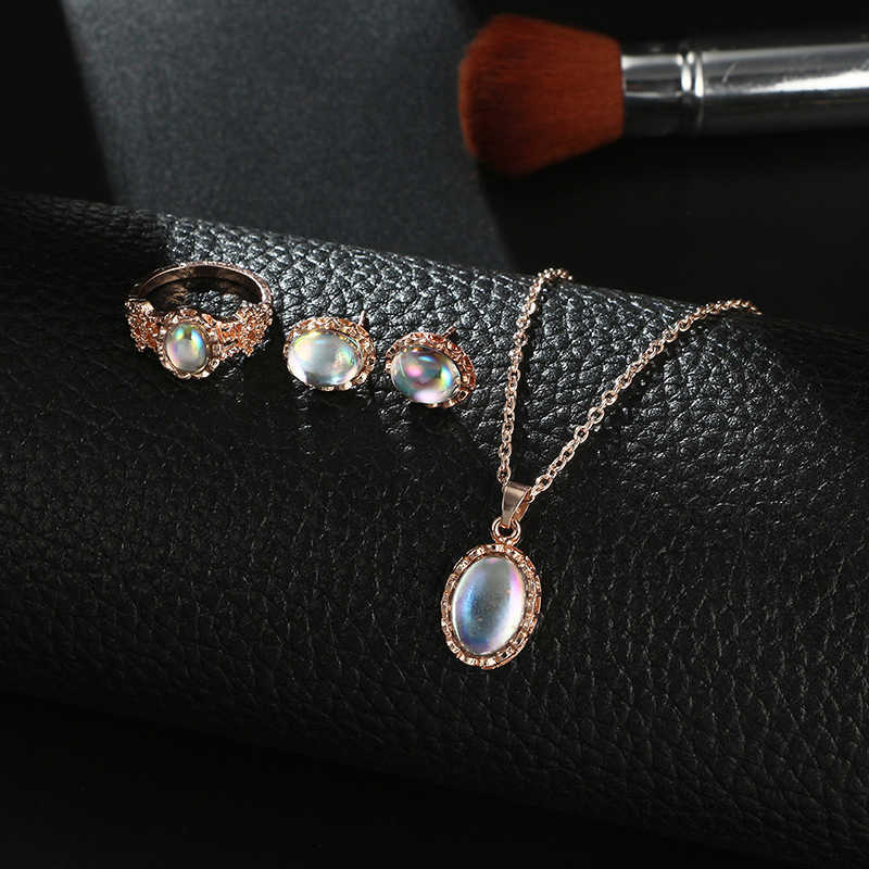 Vintage-Colorful-Artifical-Gem-Geometric-Pendant-Necklace-Earrings-Rings-For-Women-Jewelry-Set-1368467