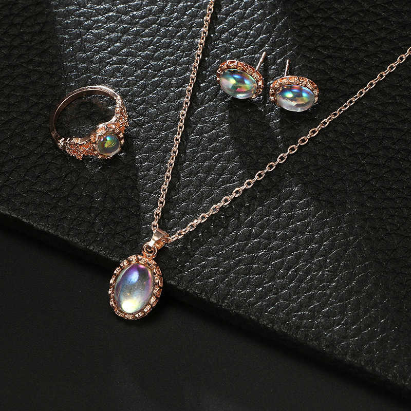 Vintage-Colorful-Artifical-Gem-Geometric-Pendant-Necklace-Earrings-Rings-For-Women-Jewelry-Set-1368467