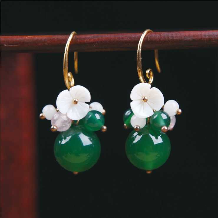 Vintage-Ear-Drop-Earrings-Green-Agate-Balls-Flower-Plant-Pendant-Earring-For-Women-1328742