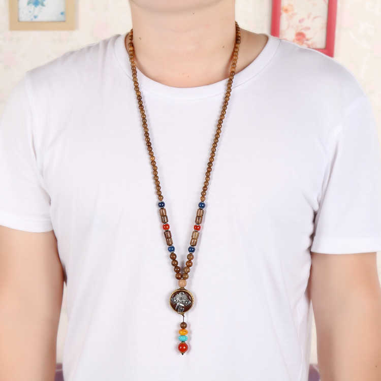 Vintage-Ethnic-Wood-Beads-Necklaces-Cotton-Accessories-Nepal-Agate-Pendant-for-Men-Women-1262832