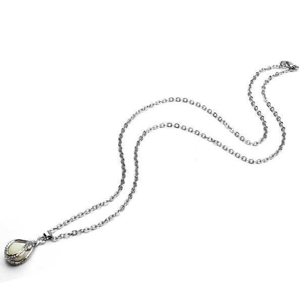 Vintage-Hollow-Luminous-Bead-Pendant-Silver-Plated-Chain-Necklace-971605