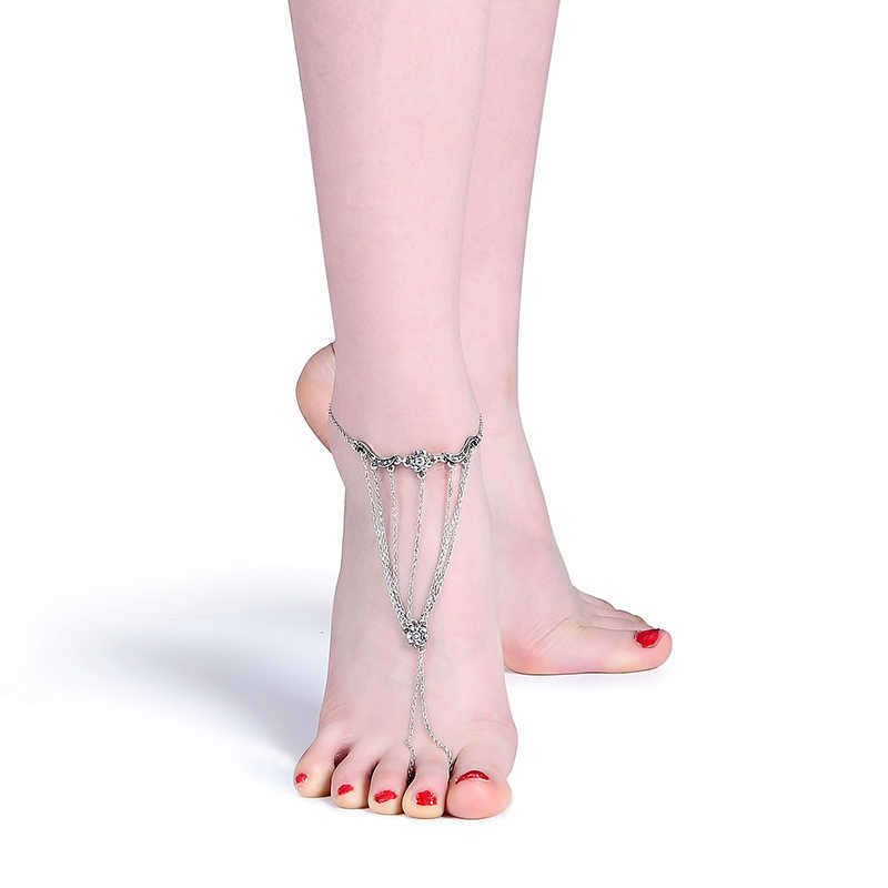 Vintage-Womens-Anklet-Jewelry-Silver-Flower-Barefoot-Anklet-for-Gift-1182531