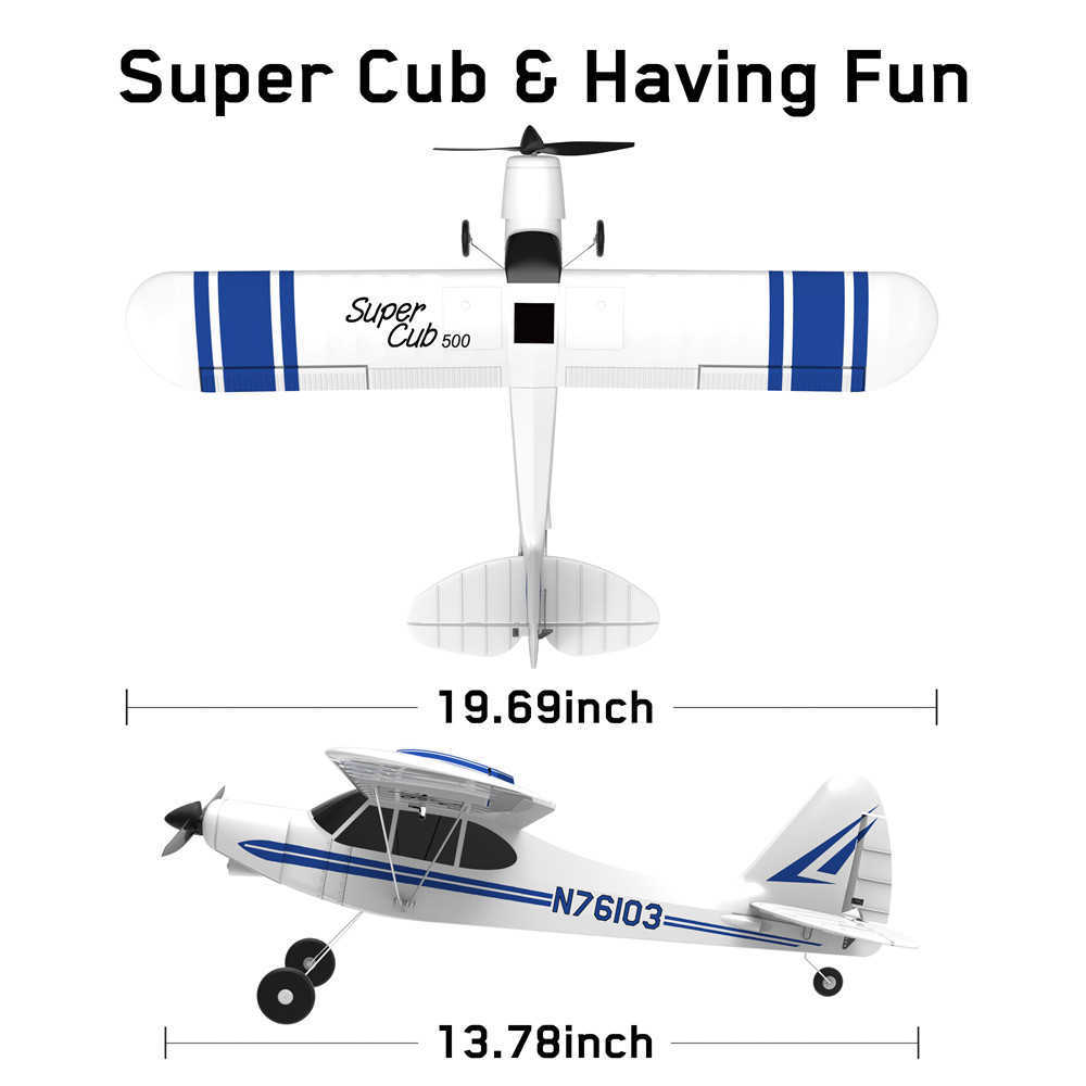 VolanteX-Super-Cub-500-761-3-500mm-Wingspan-Beginner-Self-stabilizing-Stunt-RC-Airplane-Fixed-Wing-w-1552375