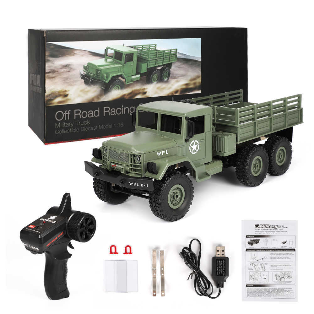 WPL-B16-116-24G-6WD-Military-Truck-Crawler-Off-Road-RC-Car-With-Light-RTR-1291064