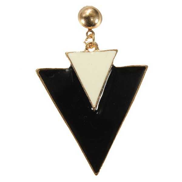 White-Black-Geometry-Double-Triangle-Alloy-Dangle-Stud-Earrings-966515