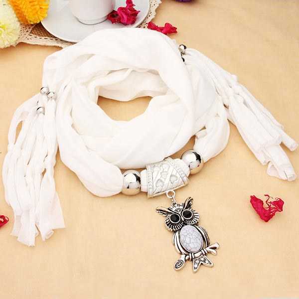 White-Oval-Stone-Crystal-Owl-Pendant-Scarf-Necklace-Women-Jewelry-962768