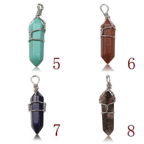 Wire-Wrapped-Hexagonal-Pendulum-Gemstone-Column-Quartz-Pendant-Charm-986254