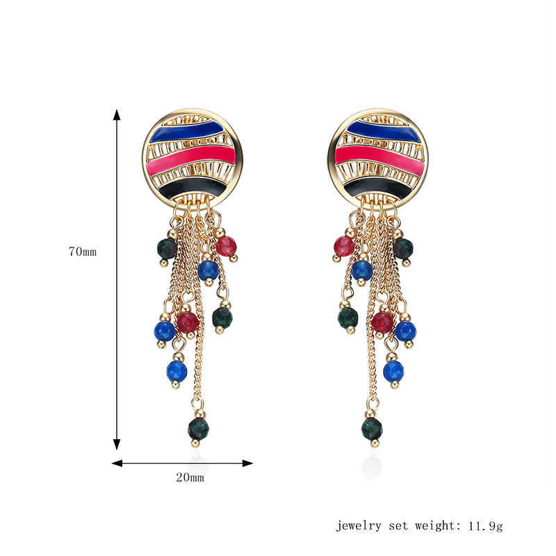 Women-Bohemian-Earrings-Gold-Plated-Round-Charm-Tassel-Colorful-Bead-Pendant-Ear-Clip-Boho-Jewelry-1179640