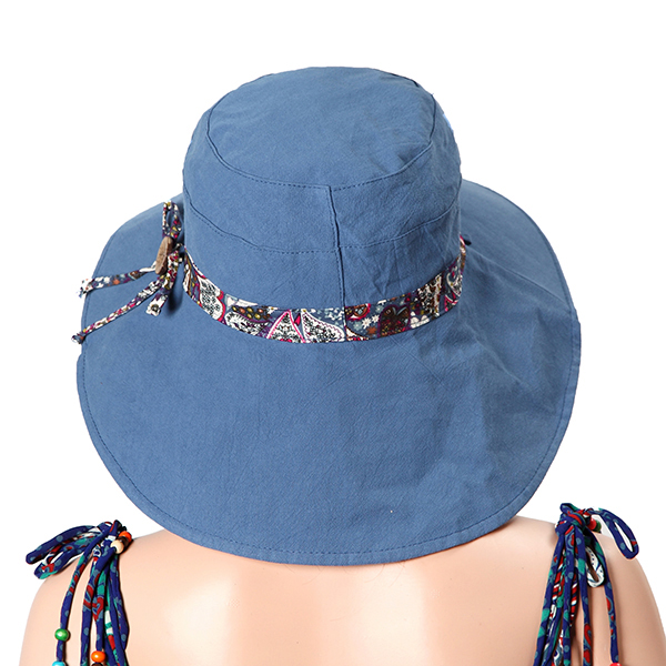 Women-Sunscreen-Bucket-Hat-Casual-Anti-UV-Wide-Brim-Double-Sided-Wear-Beach-Hat-1177984