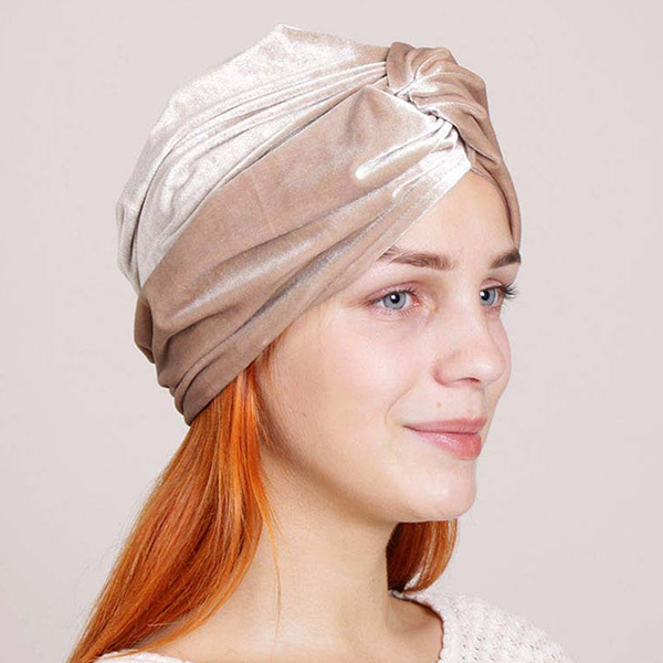 Women-Velvet-Solid-Color-Turban-Hat-Ear-Protect-Casual-Elastic-Beanies-Cap-1264538