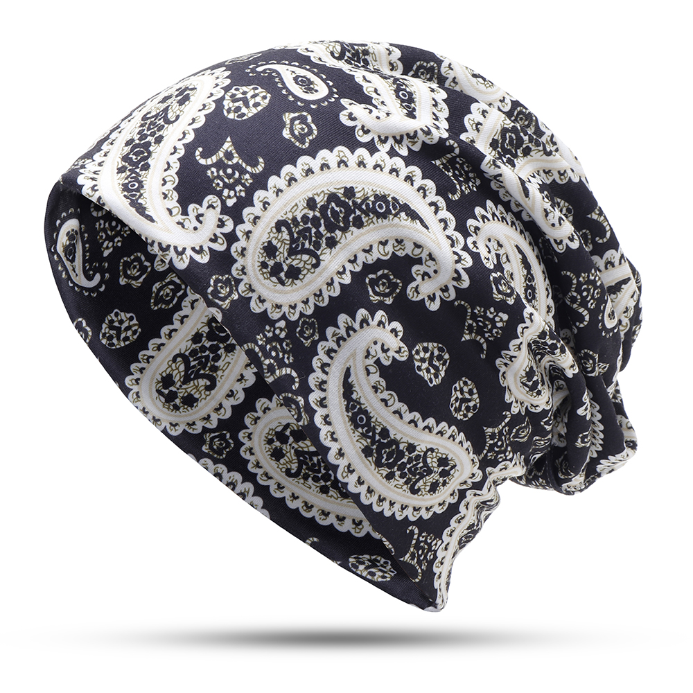 Women-Vintage-Muslim-Ethnic-Beanie-Hats-Outdoor-Floral--Double-Layers-Earmuffs-Skull-Cap-1337517