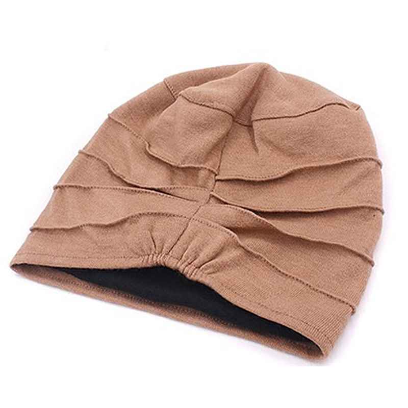 Women-Vintage-Polyester-Breathable-Beanie-Cap-Outdoor-Earmuffs-Flexible-Turban-Cap-1437391