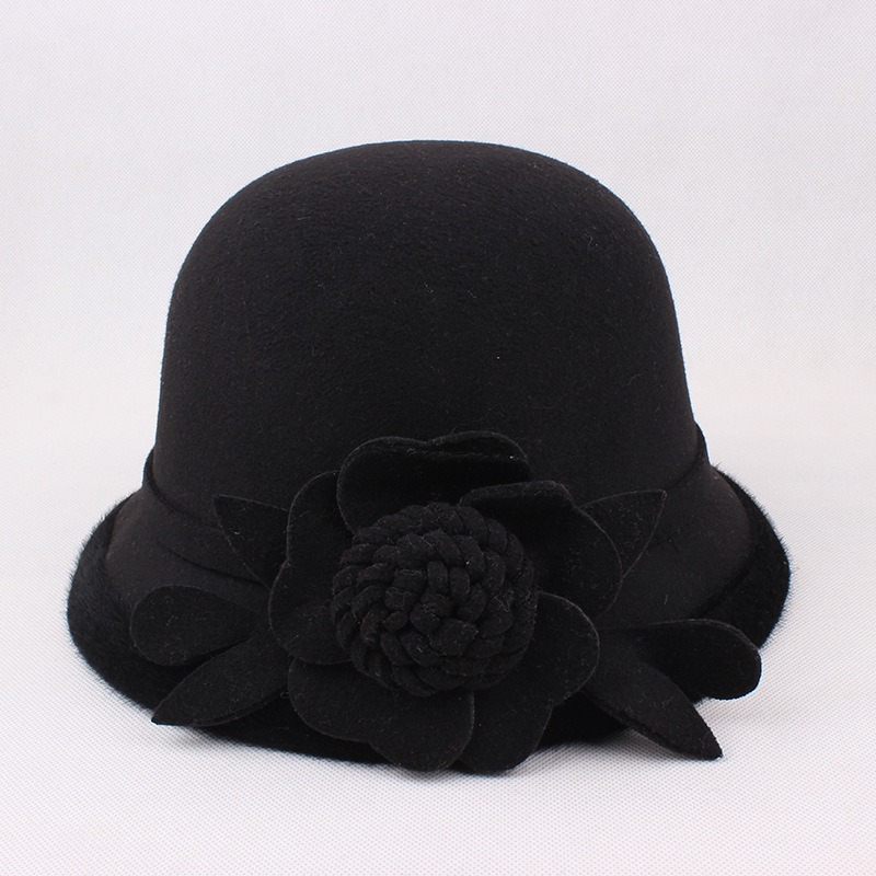 Women-Warm-Woolen-Bowler-Hat-Flower-Ethnic-Bucket-Hat-1406413