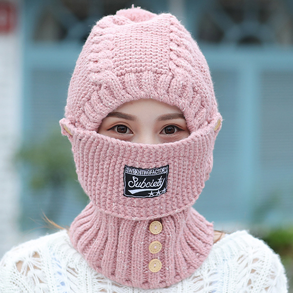 Women-Windproof-Thicken-Knit-Hat-Scarf-Face-Mask-Set-Vintage-Earmuffs-Beanie-Cap-1240248