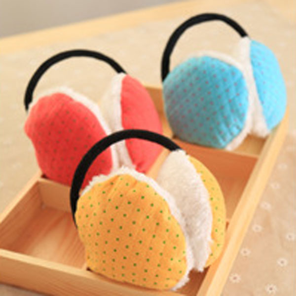 Women-Winter-Candy-colored-Dot-Warm-Plush-Ear-Muffs-Random-Shipment-955407