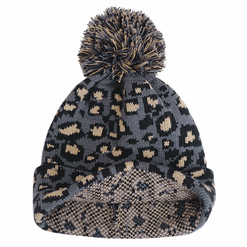 Women-Winter-Casual-Leopard-Print-Pompoms-Knitted-Hat-Beanie-Cap-1370743