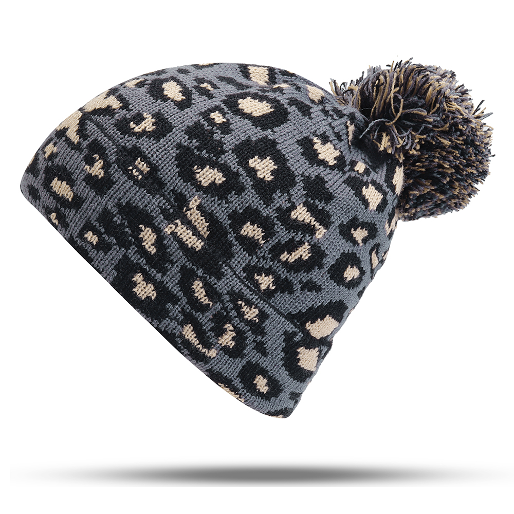 Women-Winter-Casual-Leopard-Print-Pompoms-Knitted-Hat-Beanie-Cap-1370743