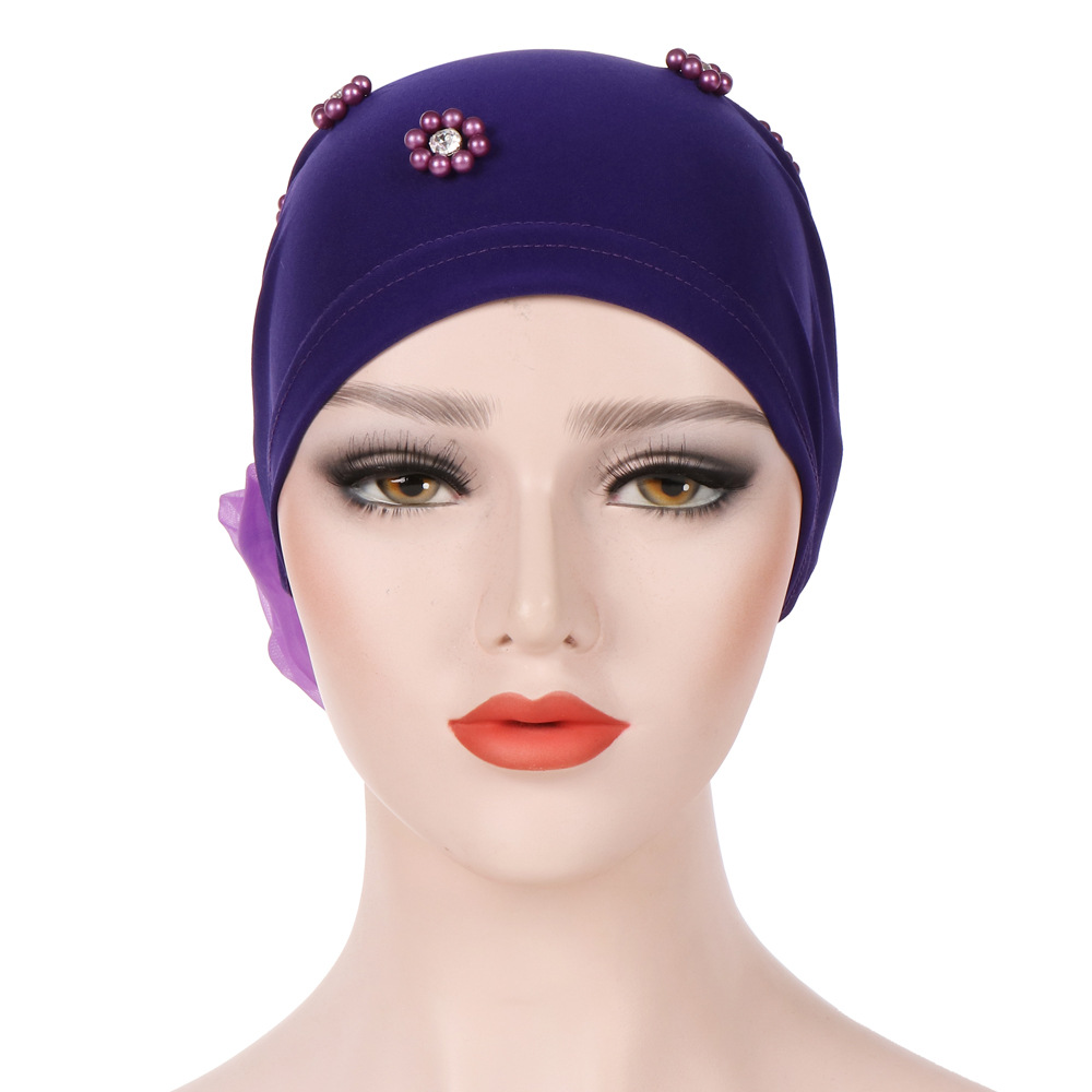 Women-Winter-Cotton-Earmuffs-Muslin-Chemical-Turban-Cap-Outdoor-Flexible-Rhinestone-Beanie-Hat-1367585