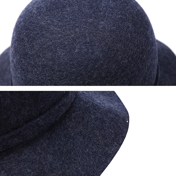 Women-Winter-Elegant-Wool-Bucket-Hat-Bow-Tie-Wide-Brim-Solid-Floppy-Hat-1187124