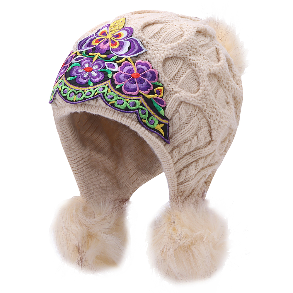 Women-Winter-Warm-Floral-Embroidered-Knit-Beanie-Hat-Outdoor-Earmuffs-Skullcap-1394377