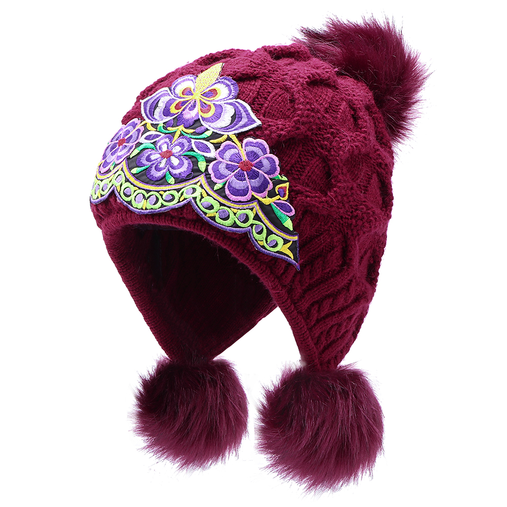 Women-Winter-Warm-Floral-Embroidered-Knit-Beanie-Hat-Outdoor-Earmuffs-Skullcap-1394377